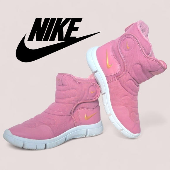 Nike Novice Pink Preschool Snow Boots Cozy Warm Waterproof Winter Footwear - Picture 1 of 13